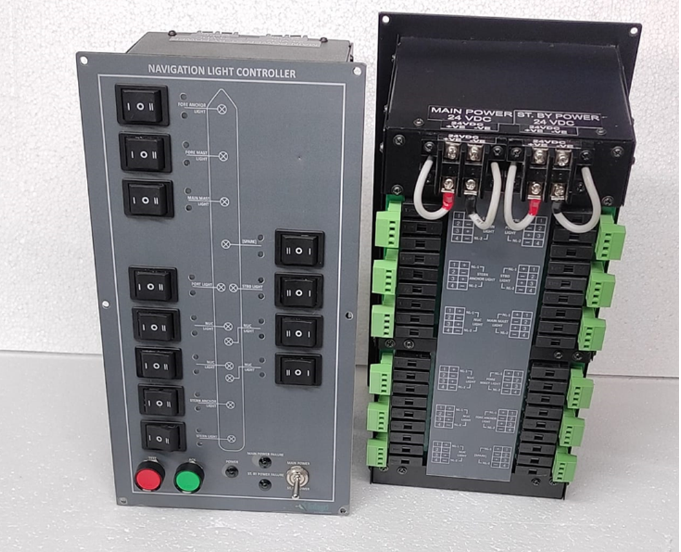 Navigation Light Controller - Front Operator Panel and Rear Terminal / Control Assembly